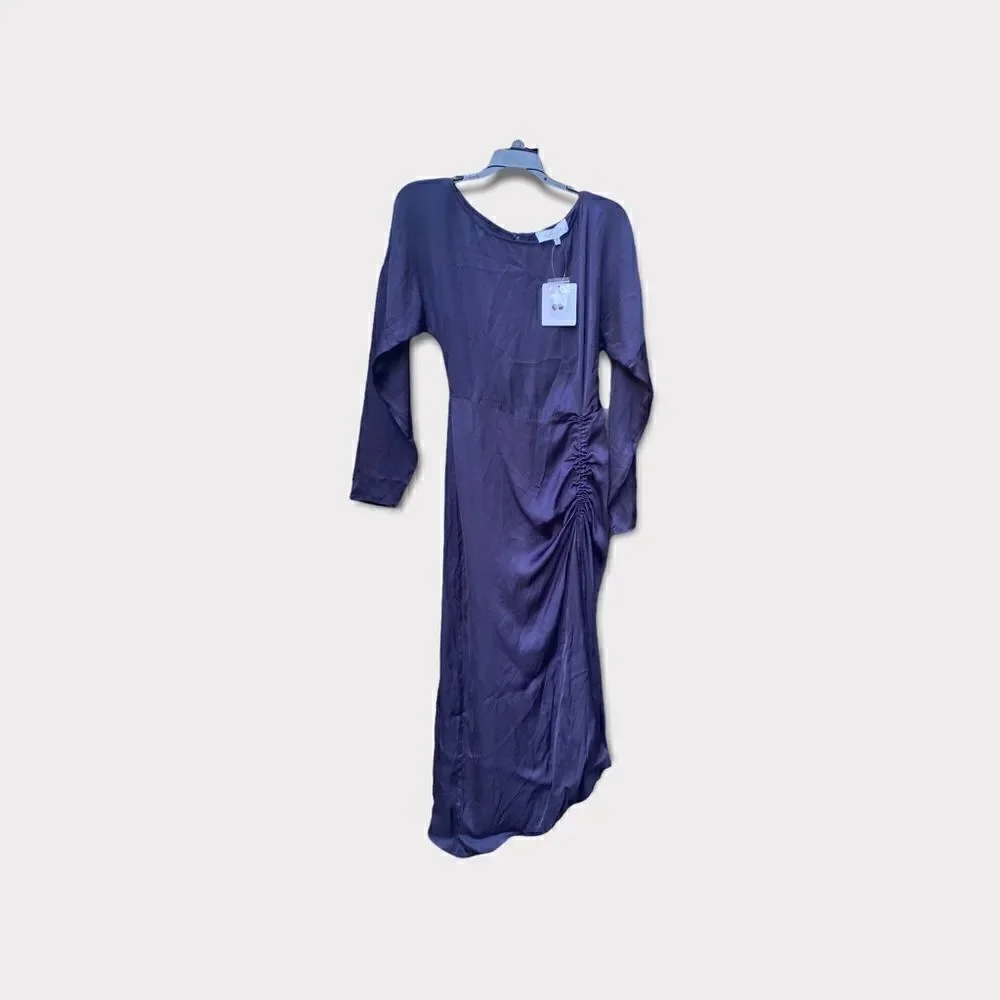 L'ACADEMIE Long Sleeve Midi Dress In Navy Sz S NWT